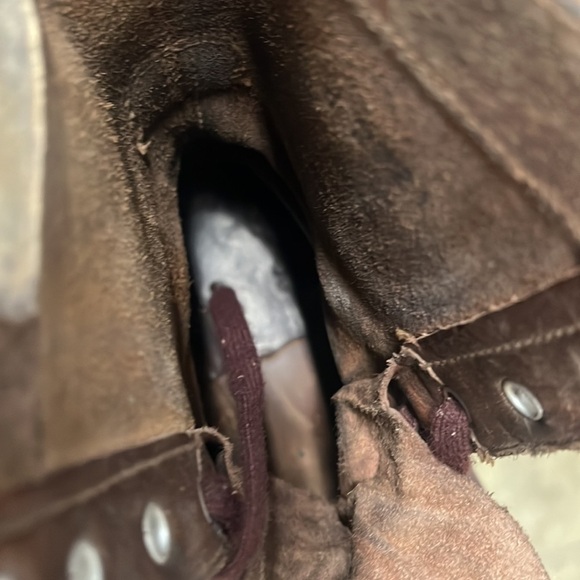 Jump boots 50s Leather Lace up Cap Toe Army Combat Vintage size 7.5 - Picture 8 of 11